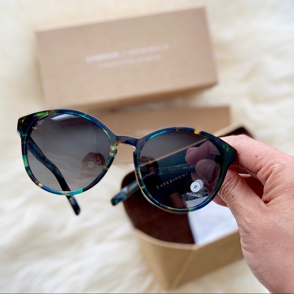 Shwood Accessories - Shwood Bailey Acetate Sunglasses: Blue Opal/Ebony